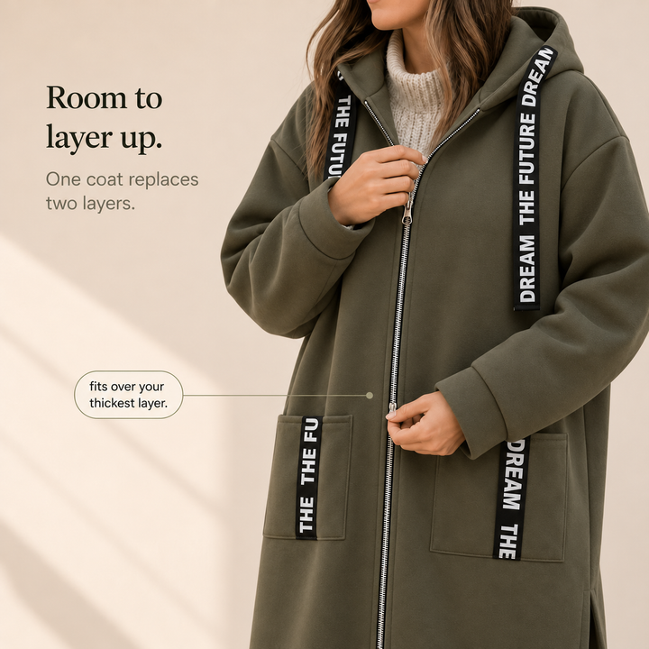 Hearthline – Alphabet Patchwork Longline Hooded Coat