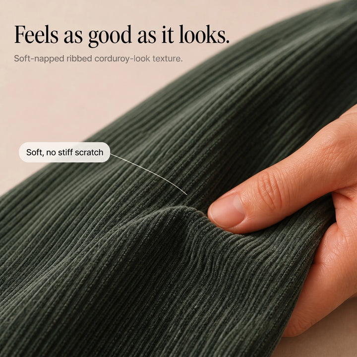 Cordelia – Ribbed Corduroy-Look Lantern Pants
