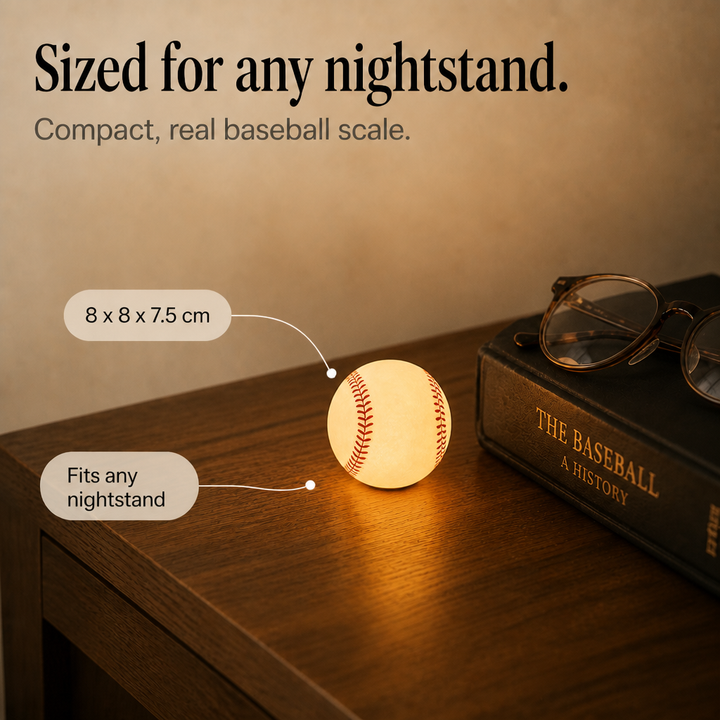 Home Plate Glow – Baseball Stitching Night Light