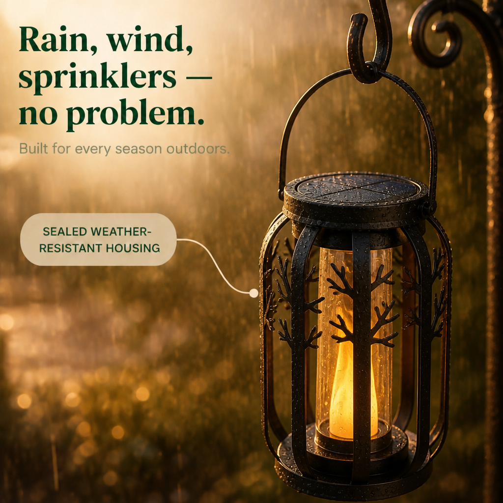 Emberlyn – Solar Flickering Flame Hanging Lantern