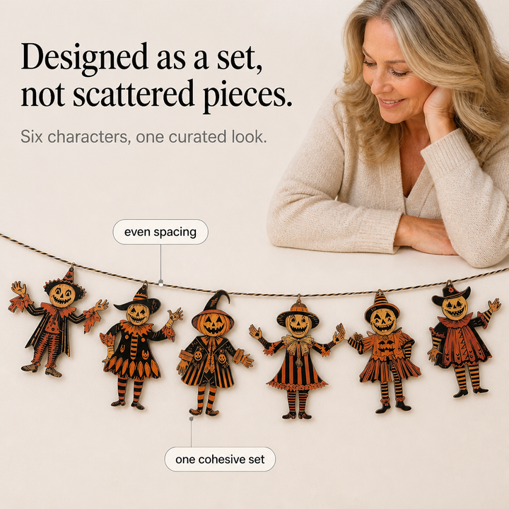 Mayfield Manor – Waterproof Wood Pumpkin Character Banner