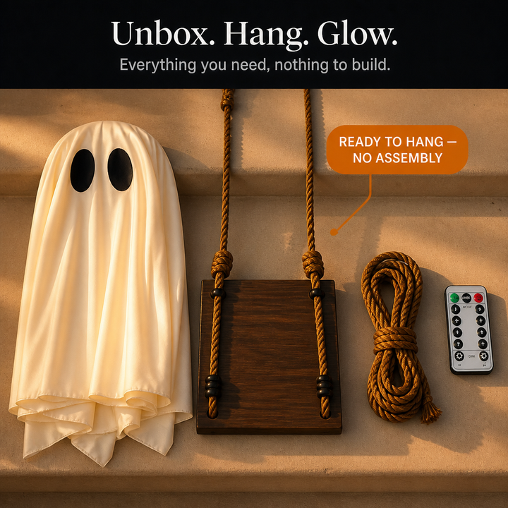 Sway Hollow – Poseable Satin Glowing Ghost Swing Decor