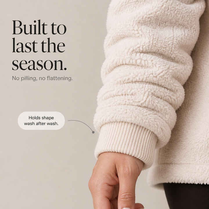 Wrapzo – Oversized Half-Zip Fleece Pullover