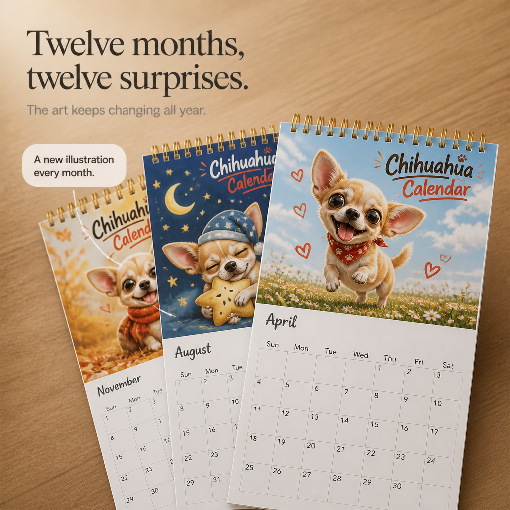 Chihuaholiday – 2027 Chihuahua Wall Calendar