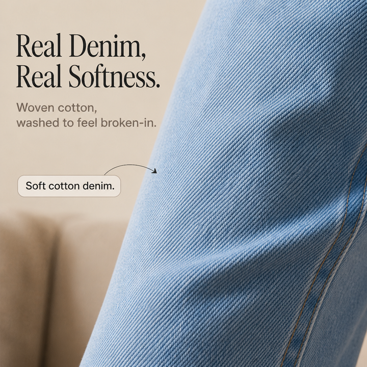 Flexelle – High-Waisted Drawstring Wide-Leg Jeans