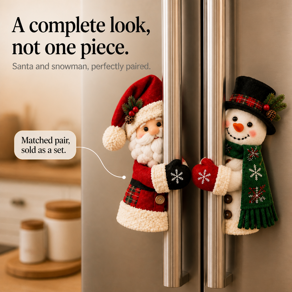 MerryKnob – Santa And Snowman Door Handle Covers