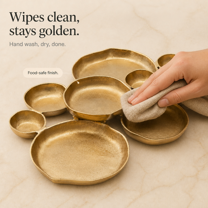 Clusterware – Nine-Bowl Clustered Metal Serving Tray