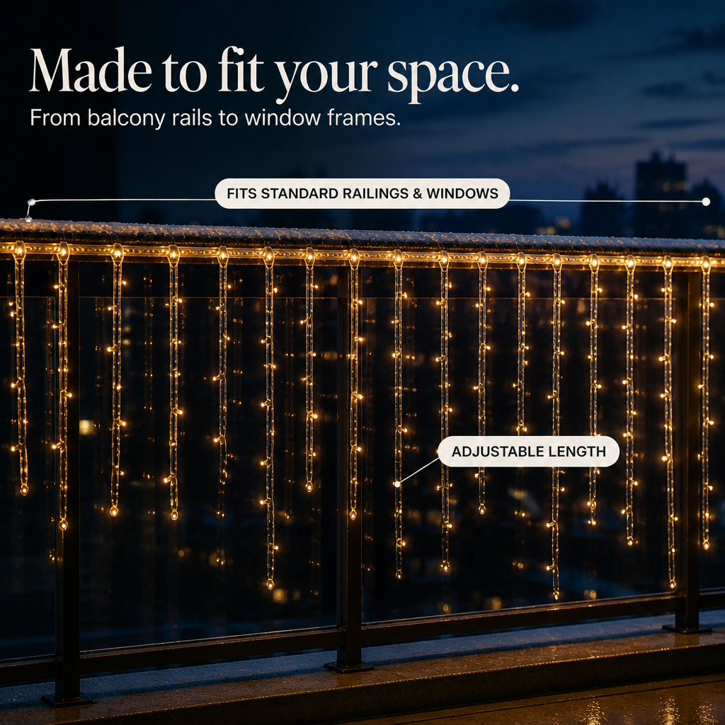 Glowveil – App-Controlled LED Curtain Lights