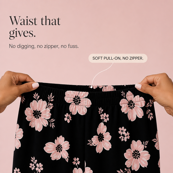 Wearbella – Double-Layer Flowy Top And Floral Wide-Leg Set