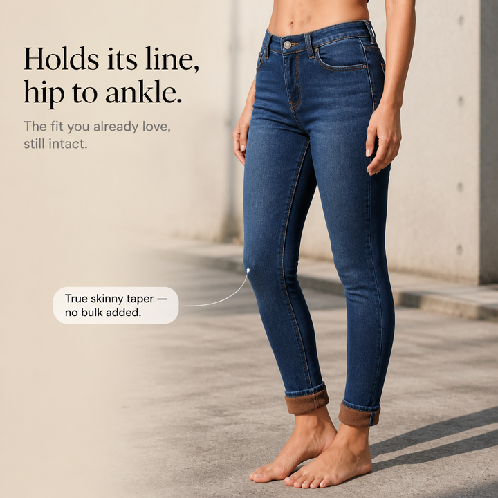 Thermabelle – Plush-Lined High-Rise Skinny Jeans