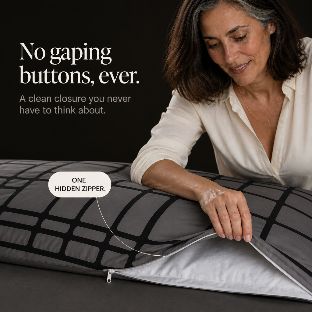 Linevue – Geometric Print Zippered Duvet Cover Set