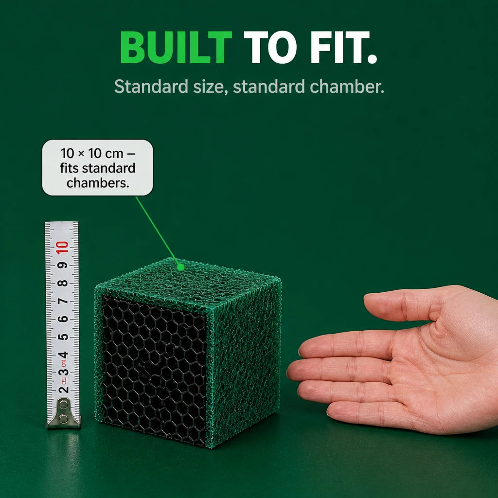 ClearCurrent – Green Honeycomb Aquarium Filter Cube