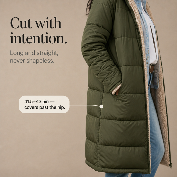 Wintervia – Reversible Sherpa Windproof Long Coat