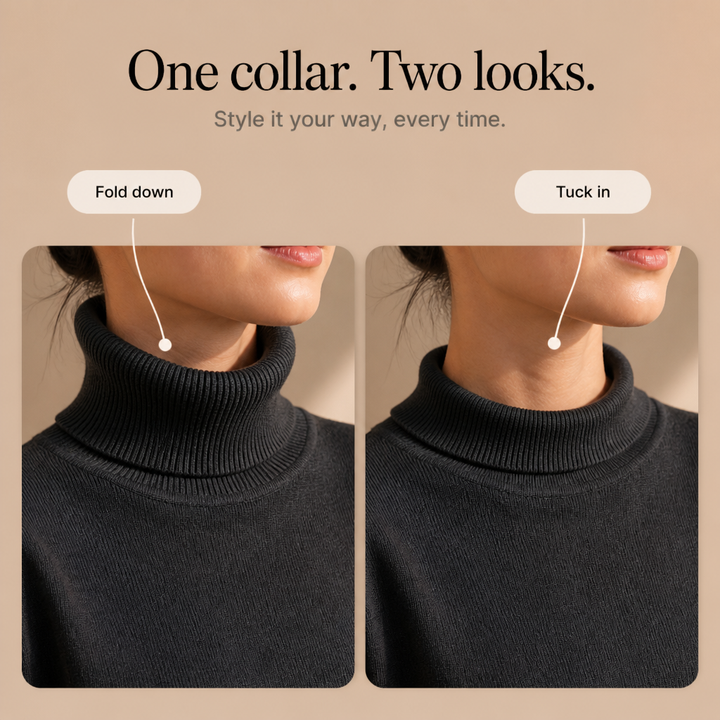 Veluna – Fleece-Lined Turtleneck Sweater