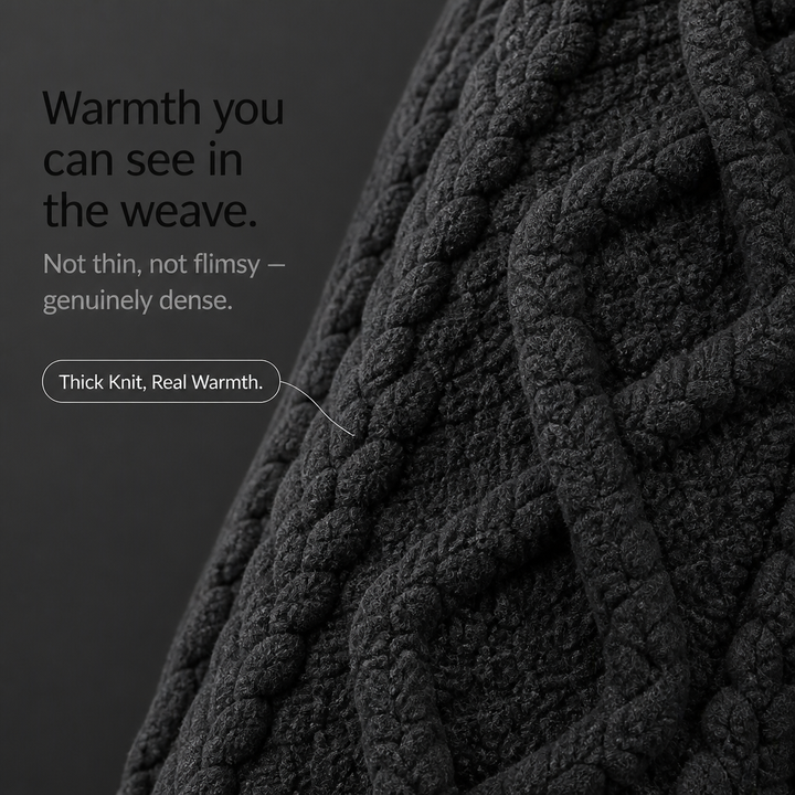 Warmleigh – Cable-Knit Drawstring Waist Lounge Pants
