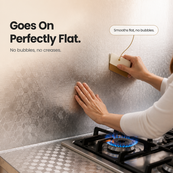 Cooltex – Heat-Resistant Foil Backsplash Liner