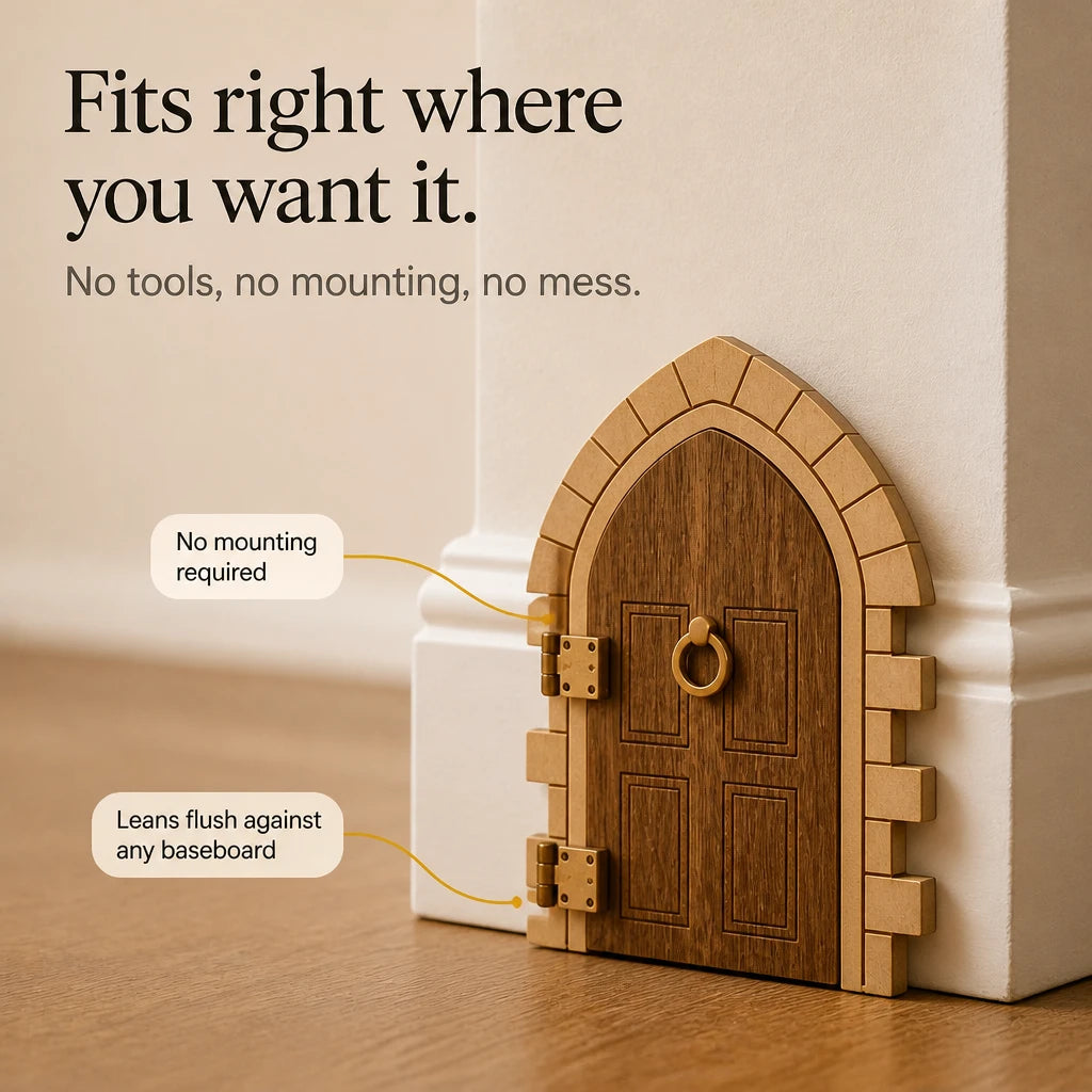 Hearthhollow – Illuminated Hidden Gnome Scene Miniature Door