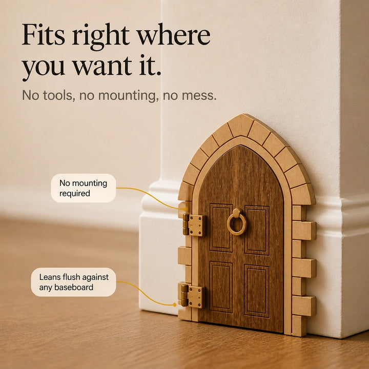 Hearthhollow – Illuminated Hidden Gnome Scene Miniature Door