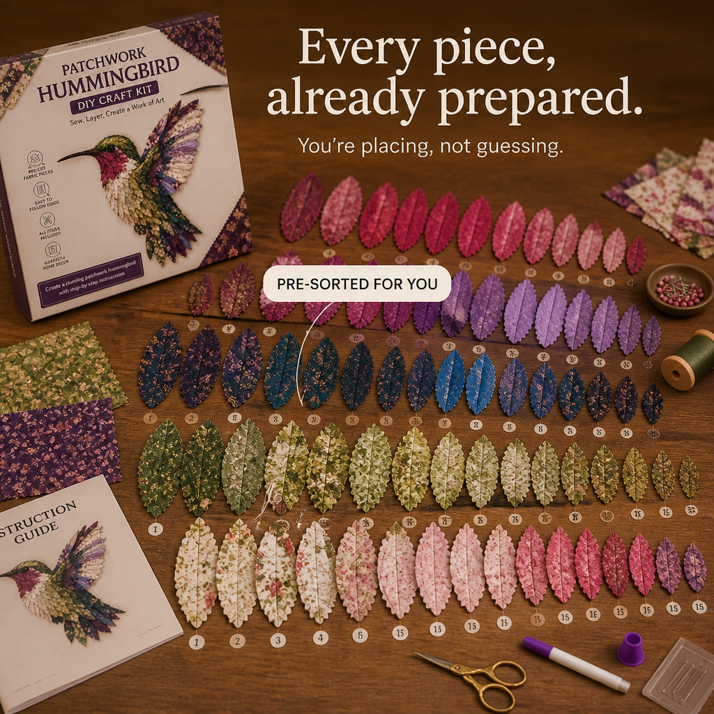 Wingmend – 3D Fabric Patchwork Hummingbird Craft Kit