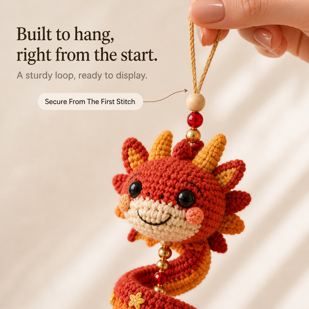 Dracora – Spiral Dragon Crochet Ornament Kit