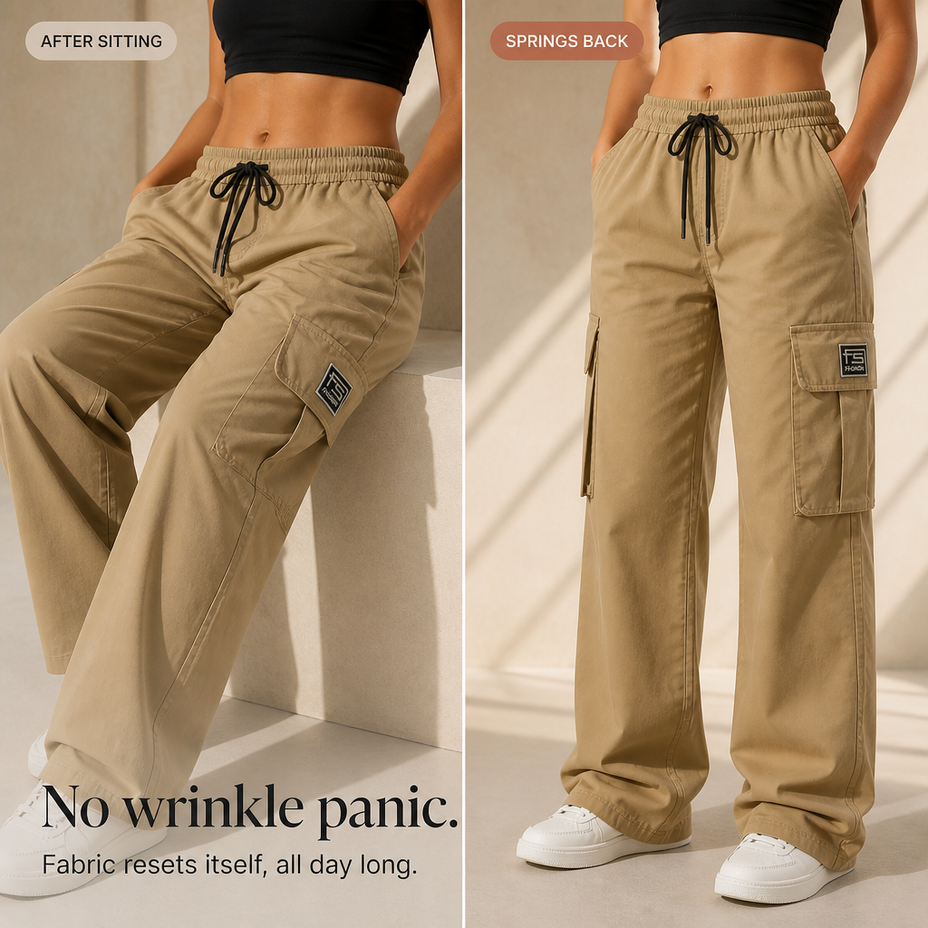 EaseCargo – Lightweight Drawstring Cargo Pants