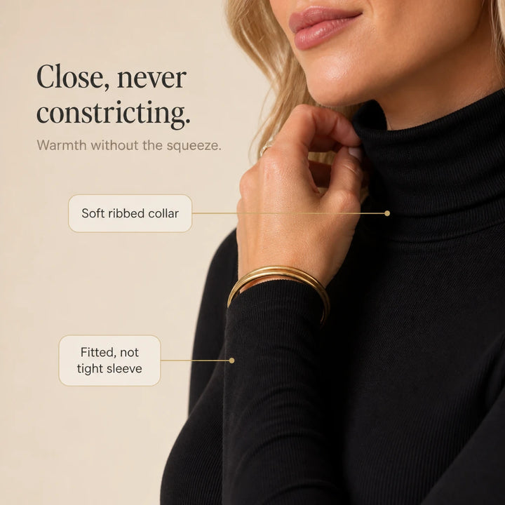 Slitwell – High-Slit Turtleneck Knit Tunic