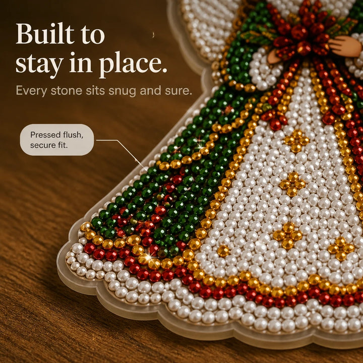 Twinklecraft – Rhinestone Angel Christmas Ornament (12 pieces)
