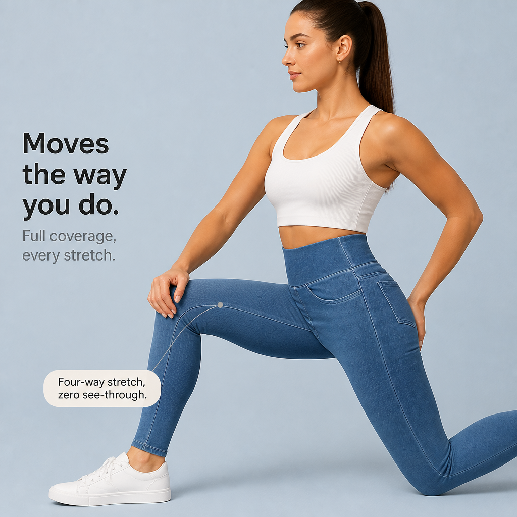 Wearbella – High-Waisted Denim-Look Jeggings