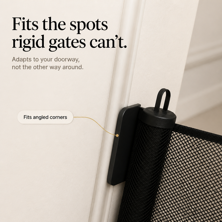 NoDrill Gate – Retractable Mesh Safety Gate