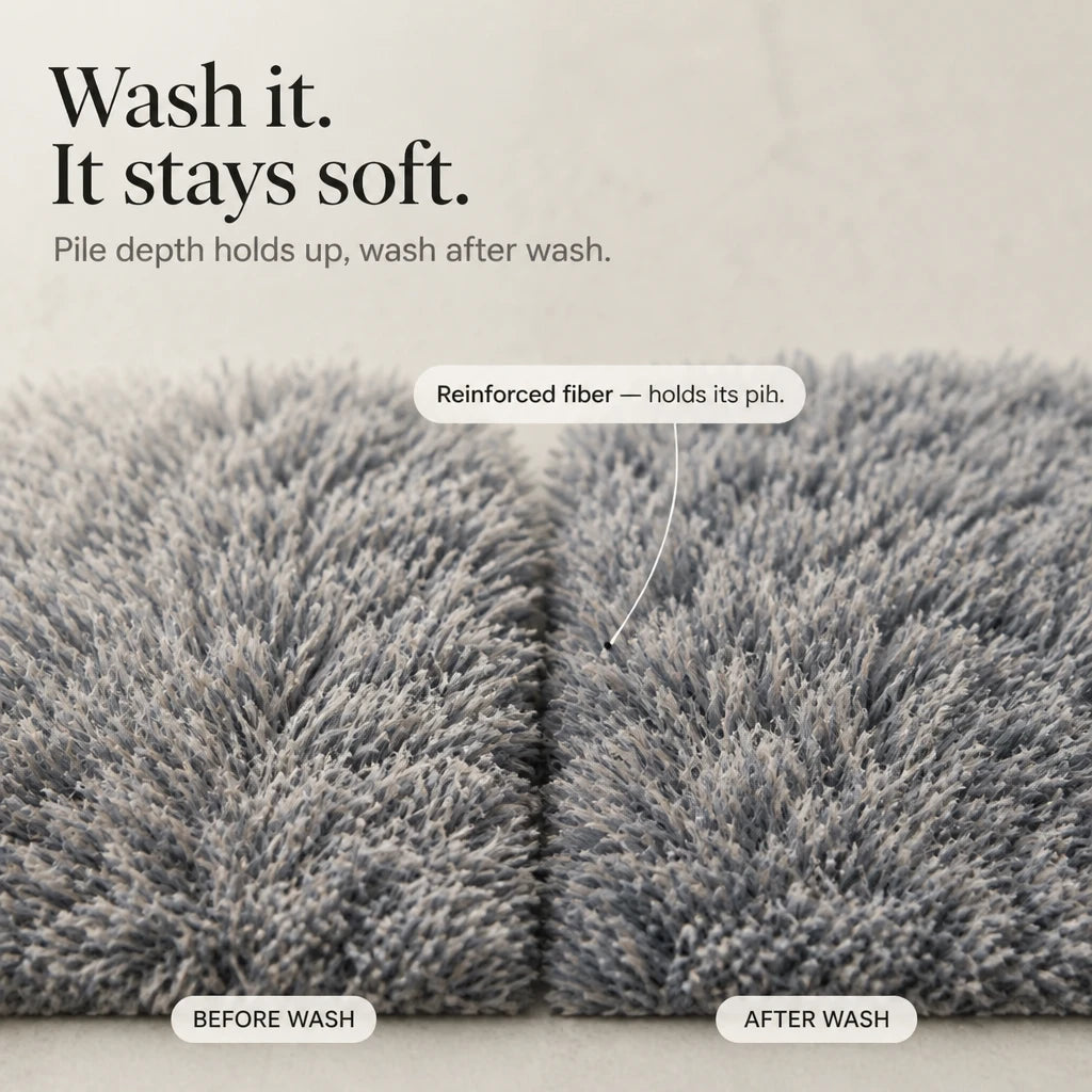 Gradia – Gradient Plush Faux-Fur Area Rug