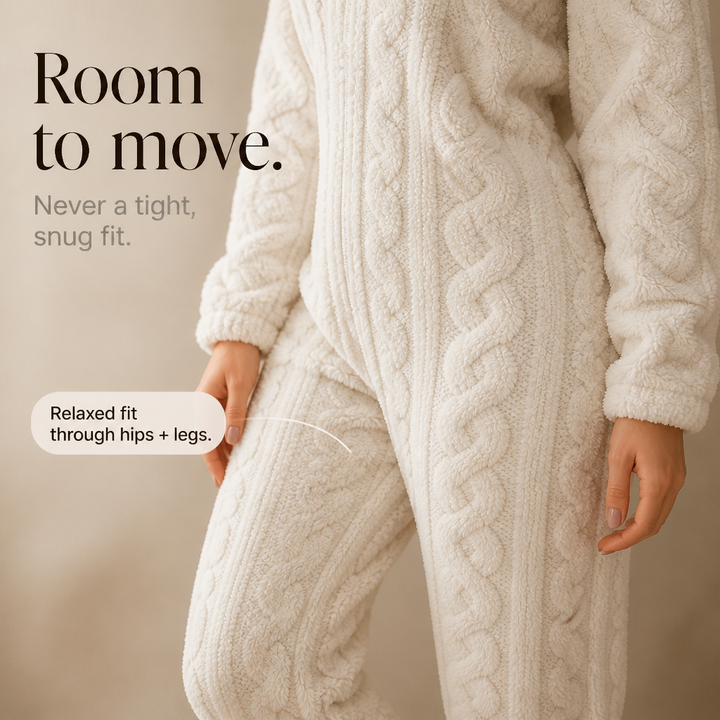 Cubwarm – Cable-Knit Hooded Bear Onesie