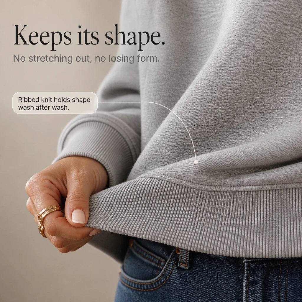 Vella – Split V-Neck Casual Sweatshirt