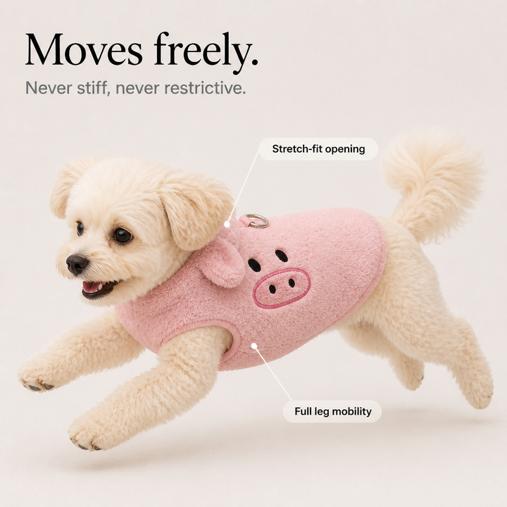 CozyTrail – Fleece-Lined Dog Vest With Leash Ring
