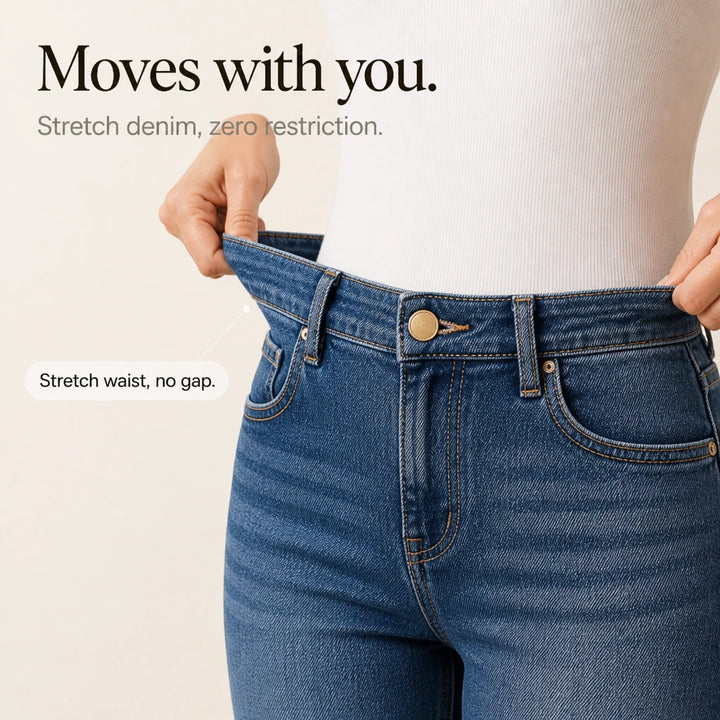 Cozydenim – High-Waisted Fleece-Lined Stretch Jeans