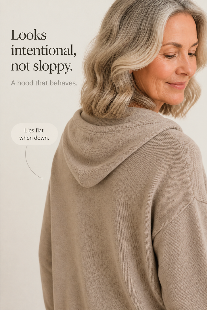 Wearbella – Hooded Ribbed Knit Drawstring Cardigan