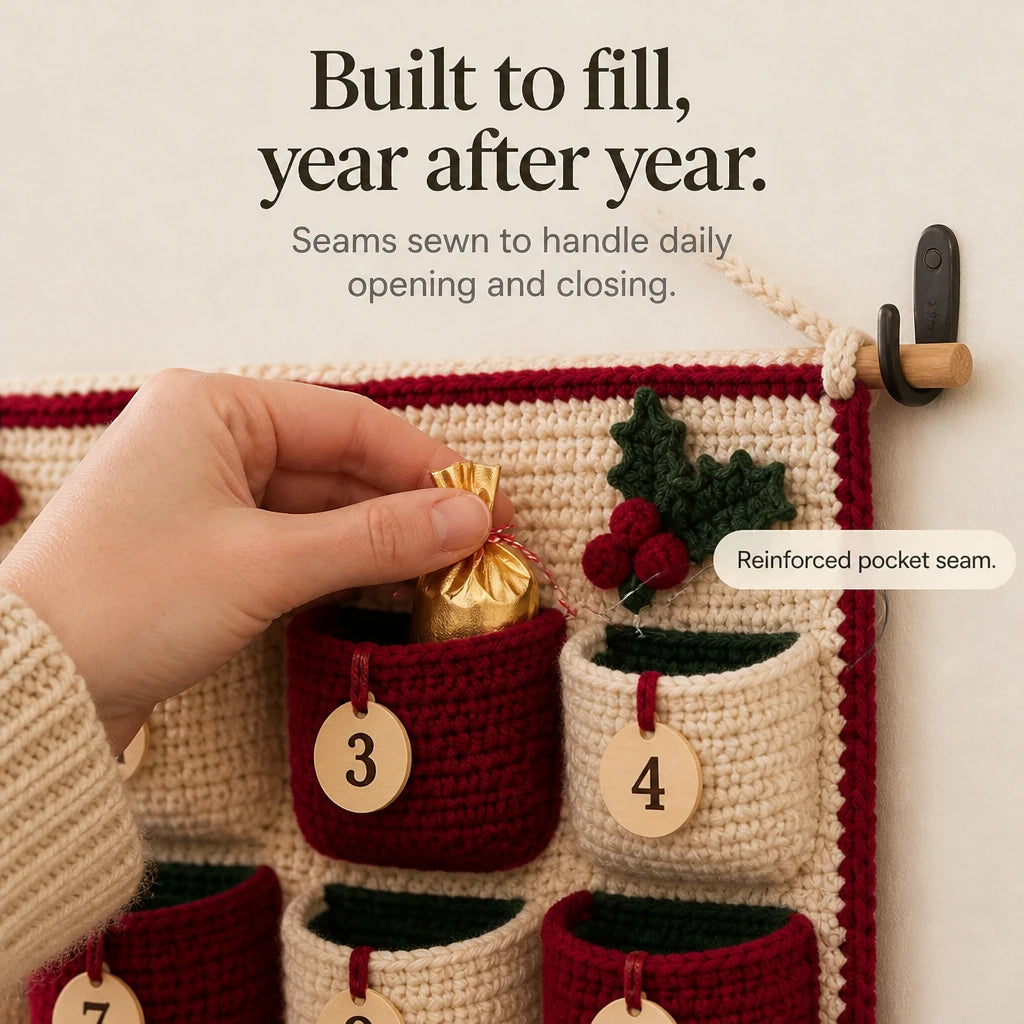 MerryStitch – Numbered Pocket Santa Crochet Advent Calendar