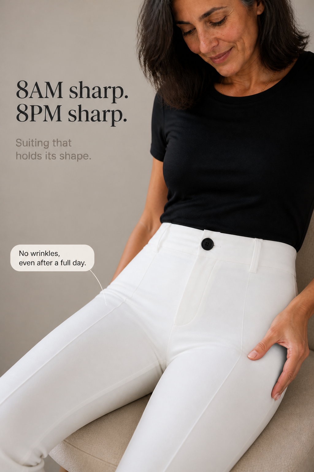 Deskshort – High-Waisted Tailored Pants