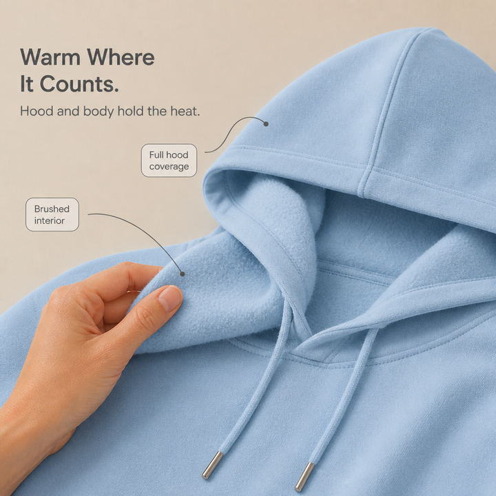 Wearlyn – Oversized Half-Sleeve Hooded Poncho Sweatshirt