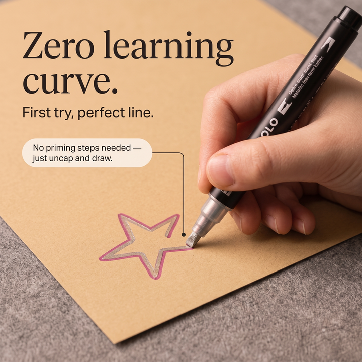 Twinora – Dual-Outline Metallic Ink Marker Set