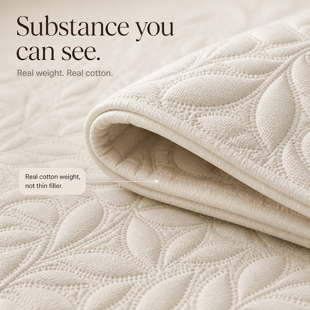 Beddura – Embossed Floral Washed Cotton Comforter Set