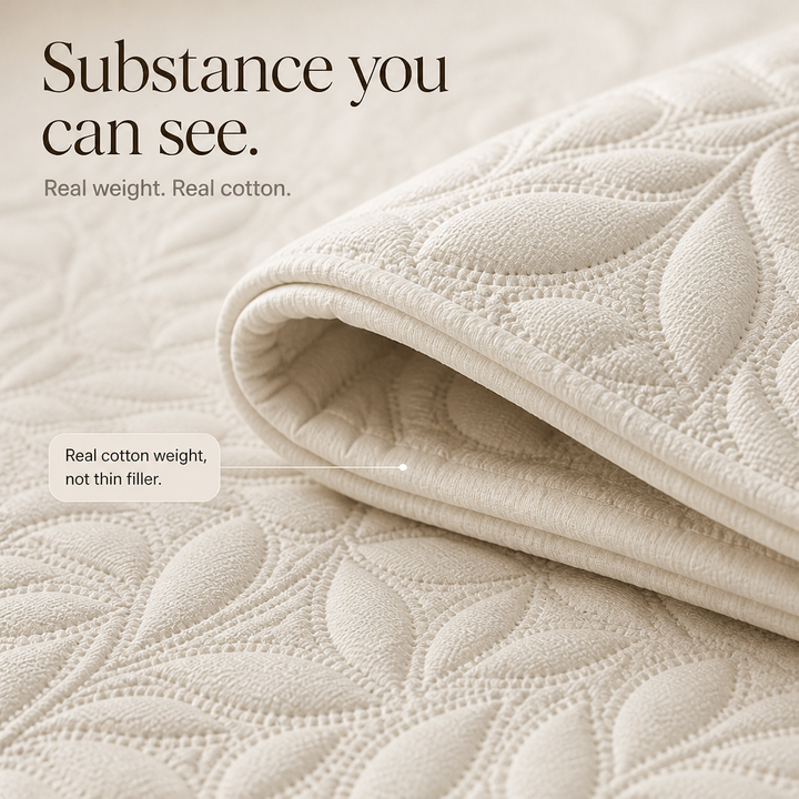 Beddura – Embossed Floral Washed Cotton Comforter Set