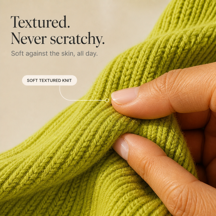 Limehaven – Textured Fringe Batwing Knit Poncho