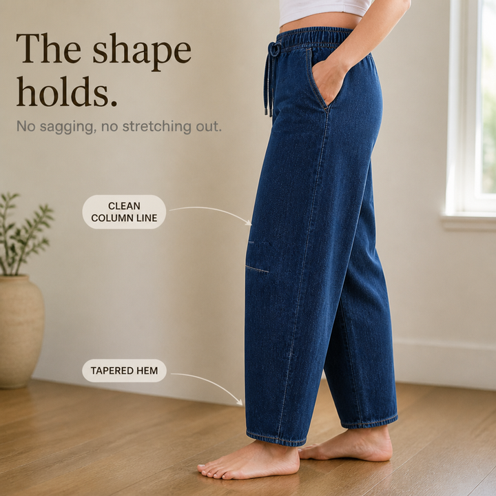 Wearbella – Adjustable Waist Relaxed Barrel Jeans