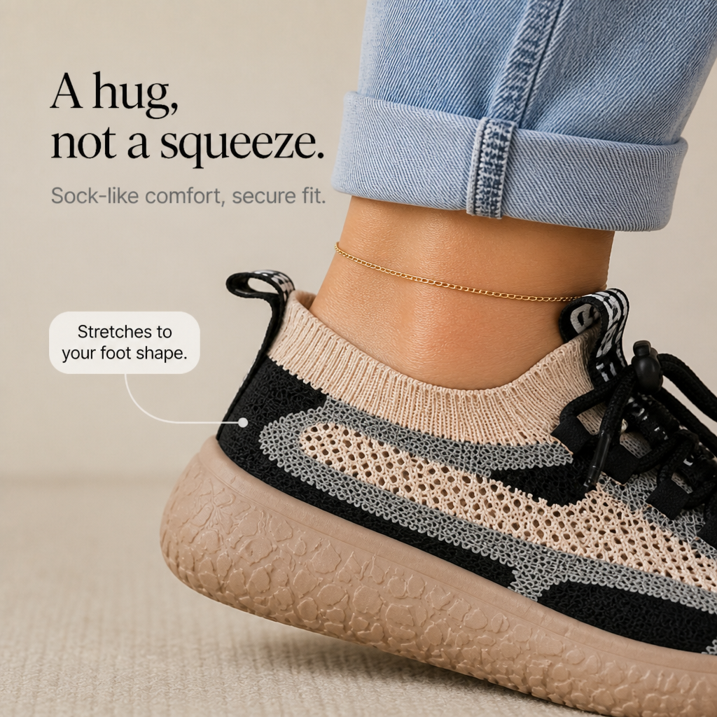 Vivelyn – Knit Upper Cushioned Sole Casual Sneakers