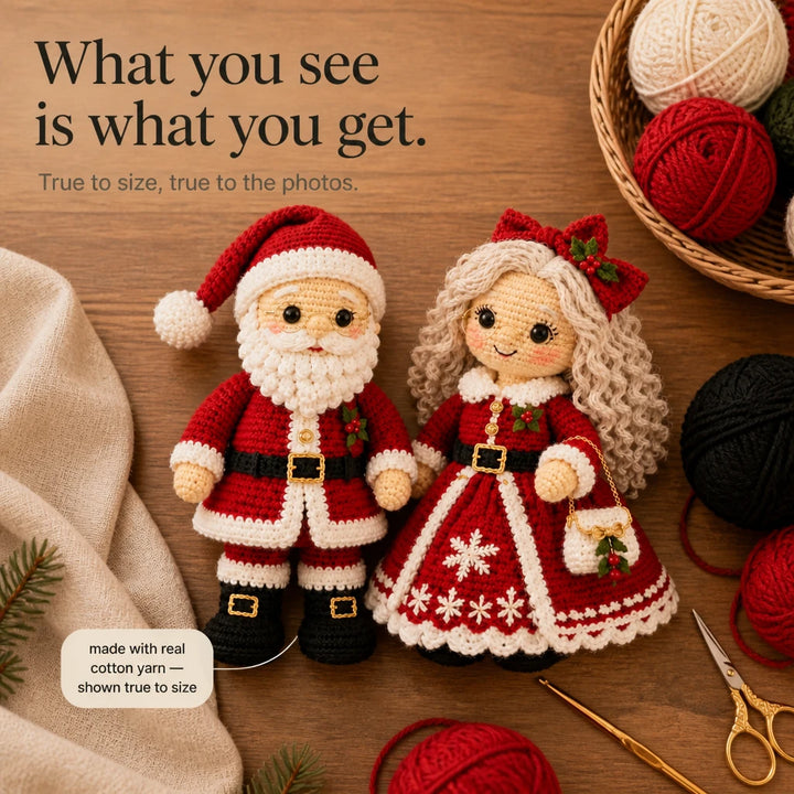 Claus & Co. – Santa And Mrs. Claus Crochet Dolls