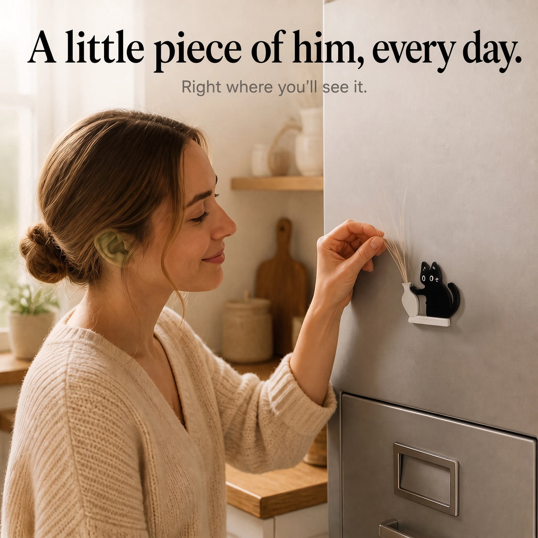 Whisker Whimsy – Magnetic Cat-Shaped Whisker Vase