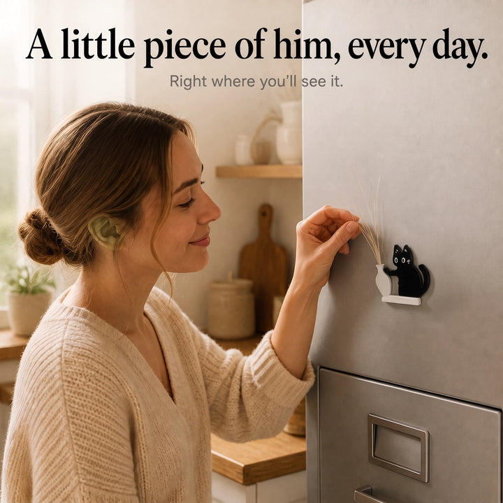 Whisker Whimsy – Magnetic Cat-Shaped Whisker Vase