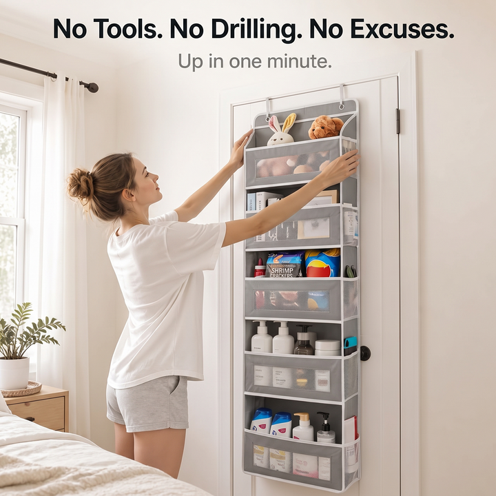 Shelfast – 5-Tier Reinforced Base Hanging Door Organizer