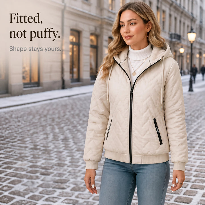 Velora – Quilted Hooded Winter Jacket