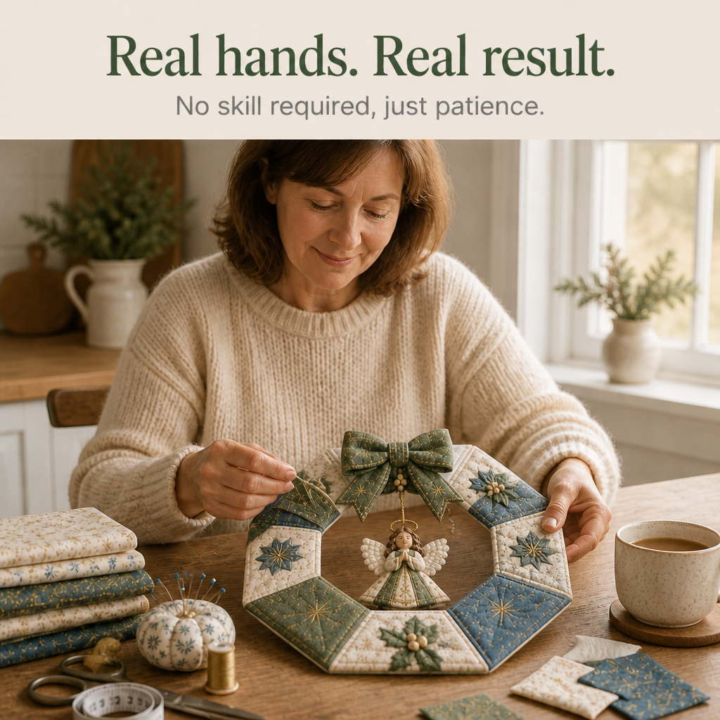 Tuckwreath – No-Sew Quilted Fabric Wreath Kit